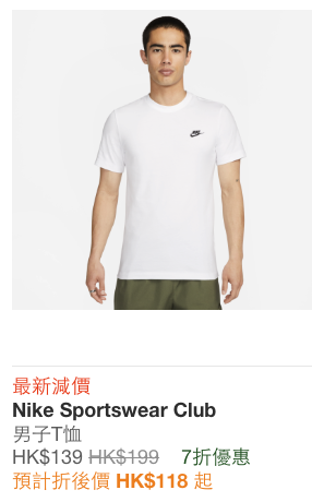 Nike季末大减价低至6折！球鞋$300有找！运动服装/背囊/帽款$47起+额外85折