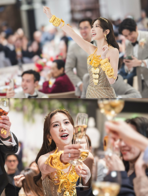 30歲女藝人產後補辦婚禮極奢華！「黃金聖鬥士」全套足金金器睇到嘩嘩聲