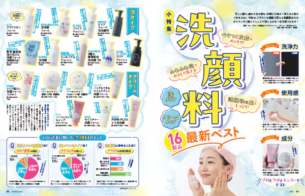 LDK实测16款洗面奶/洁面粉/泡沫洁面(图片来源:《LDK》)