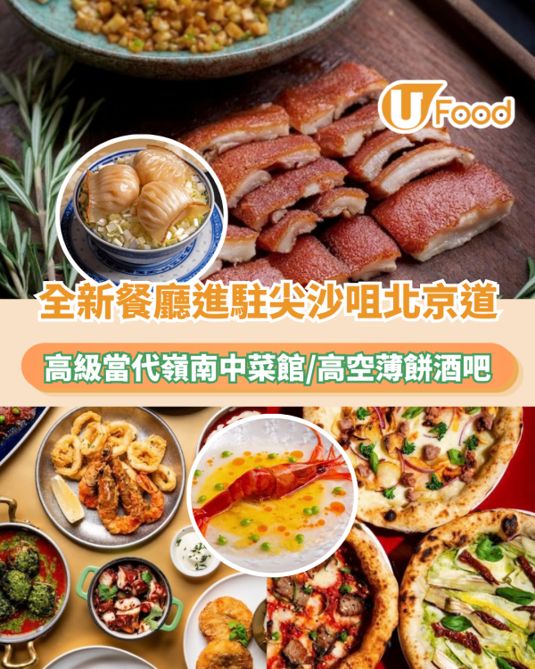 全新餐廳進駐尖沙咀北京道！高級當代嶺南中菜館/高空薄餅酒吧