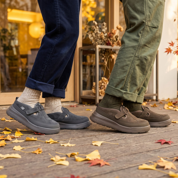 圖片來源:AI示意圖 韓國限定!New Balance Rover麂皮穆勒鞋 圓滾滾輪廓+輕量厚底舒適 復古高級感懶人鞋