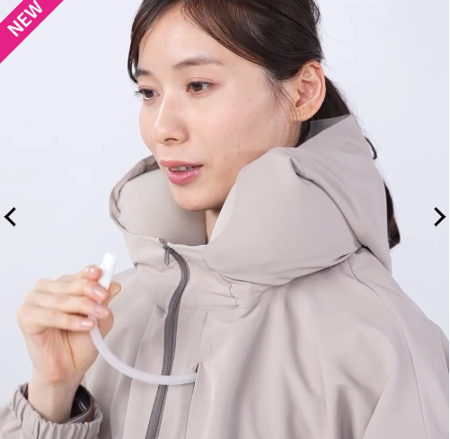 搭飛機神褸!日本WORKMAN全新「充氣頸枕防水外套」0有找 長途機/旅遊巴/露營必備神物