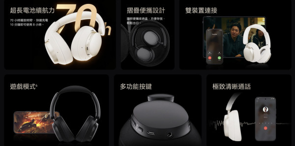 HONOR CHOICE Headphones Max｜$499玩57dB降噪　70小時續航＋LDAC頭戴耳機