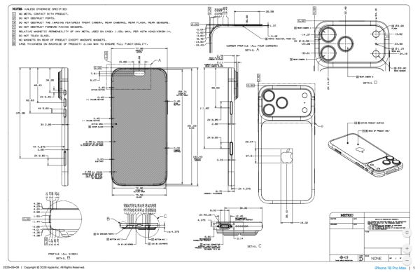 不怕第三方抄襲？Apple公開iPhone 18 Pro及AirPods 5官方圖紙 背後兩大技術山寨廠無辦法複製