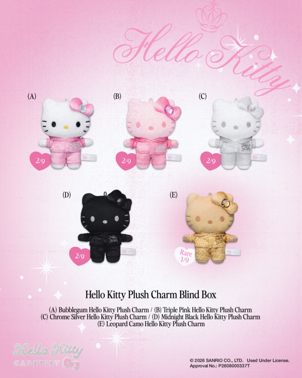 CASETiFY聯乘Hello Kitty推Y2K配件！限定絨毛盲盒手機吊飾及鏡面保護殼