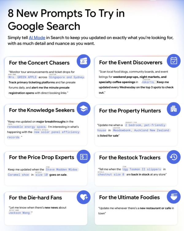 免費玩到Google課金AI功能 輸入指令即追蹤實時資訊 官方教路8大指令Copy即用