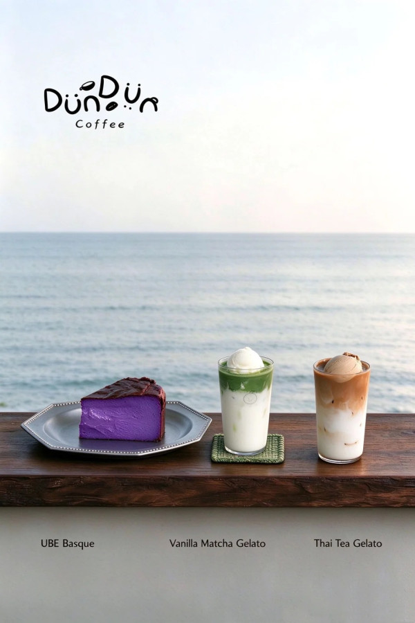 圖片來源:小紅書@dundun🐷 深圳南澳新開獨棟海景Cafe!必試夢幻紫Ube巴斯克蛋糕/玻璃海窗景