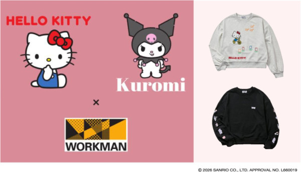 圖片來源:WORKMAN官網 Sanrio迷遊日必買!日本Workman首度聯乘Sanrio Hello Kitty/Kuromi7款秋冬禦寒商品10月開賣