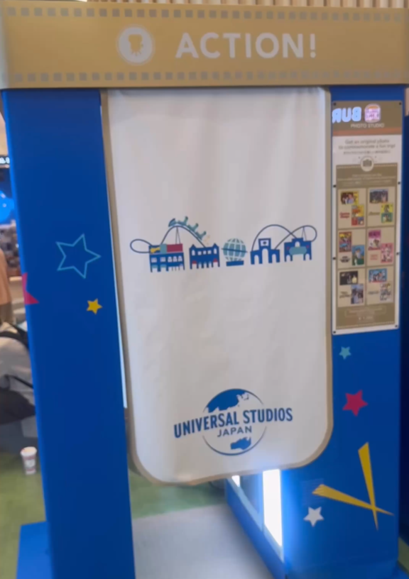 日本大阪關西機場Universal Studios Japan專屬拍貼機!5語介面+人氣相框+掃QR Code免費下載