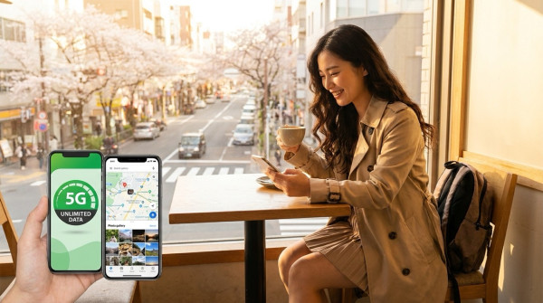 AIRSIM日本Docomo IIJ全無限升級5G！3日$78起　5G／4G LTE數據任用