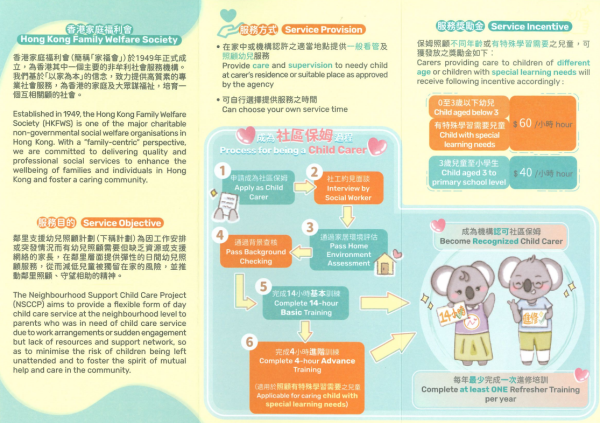 邻里支援幼儿照顾计划懒人包(图片来源:社署)