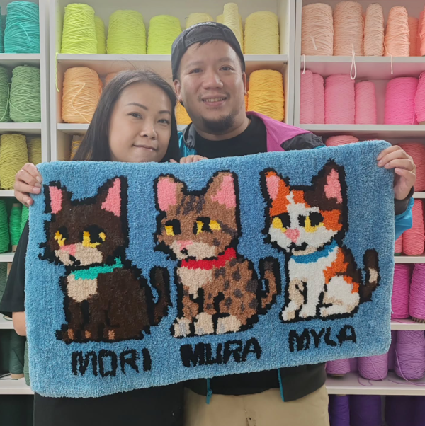 GET TOGETHER 无限时簇绒地毯工作坊,DIY专属毛毯/镜子/靠枕(图片来源:IG@gettogether_workshop)