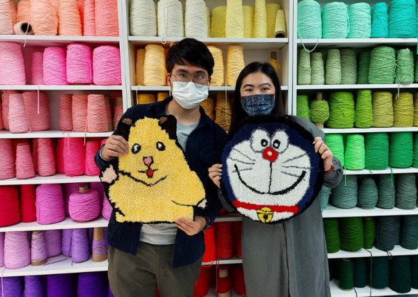GET TOGETHER 无限时簇绒地毯工作坊,DIY专属毛毯/镜子/靠枕(图片来源:IG@gettogether_workshop)