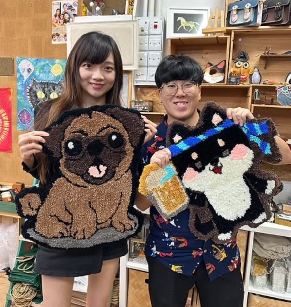 手作班房Tufting簇绒地毯工作坊,DIY专属宠物地毯/靠枕/毛毯布袋(图片来源:手作班房)