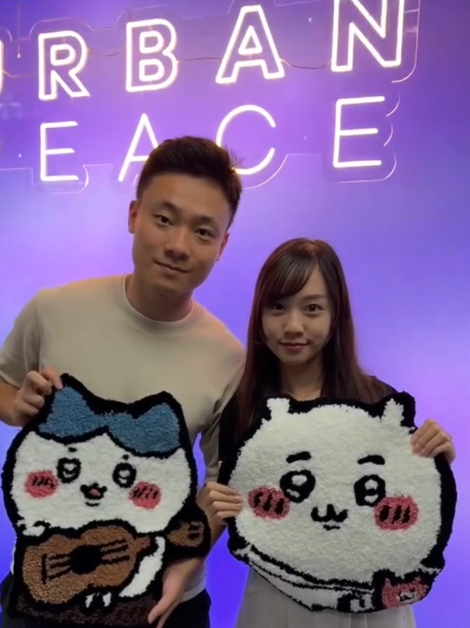 URBANPEACE 首创无重力Tufting工作坊,不限时/宠物友善/波波池打卡位(图片来源:IG@urbanpeacehk)