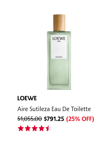 LOEWE香水激减全线75折！淡香水劲减近$300！5大编辑推荐 优雅花香/大自然木质调/清新果香