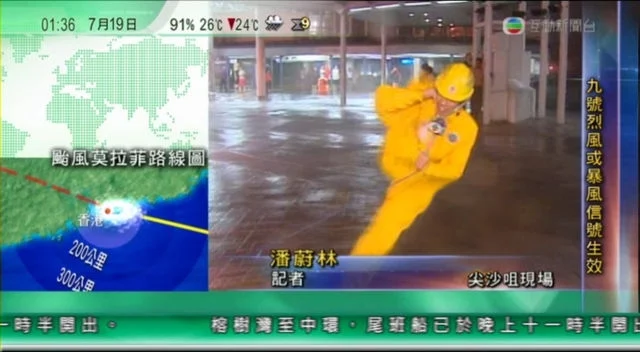 萬聖節裝扮推介︰電視台外景記者（圖片來源︰TVB新聞片段截圖）