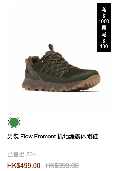 Columbia大減價低至半價！37折入手經典跑鞋！行山鞋/運動服飾$99起！買滿額再減$500