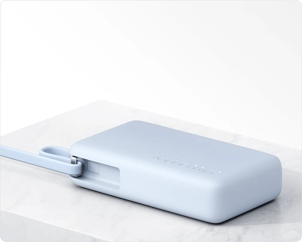 小米推出 10000mAh 自帶線尿袋！支援 67W 快充、充平板筆電耳機　可隨身登機