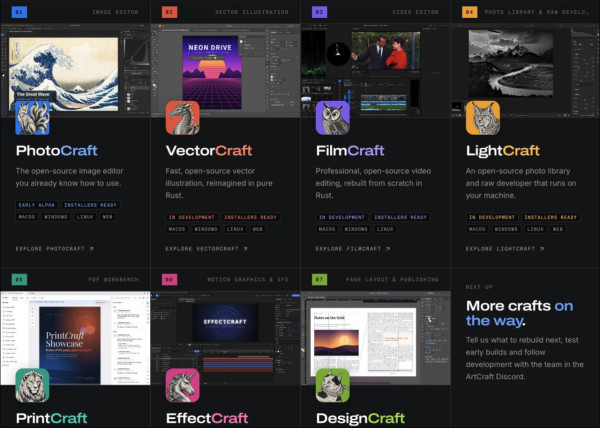 Adobe 終極替代品出現？免費開源工具 ArtCraft 登場：7 款修圖剪片軟件免訂閱下載　能取代 Photoshop、Premiere？