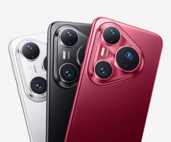 HUAWEI Pura 80 Pro 釉白、釉黑及釉紅官方產品圖