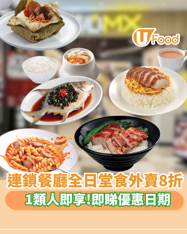 【美心MX優惠】長者限定全日8折！樂悠咭/長者咭堂食外賣都有折