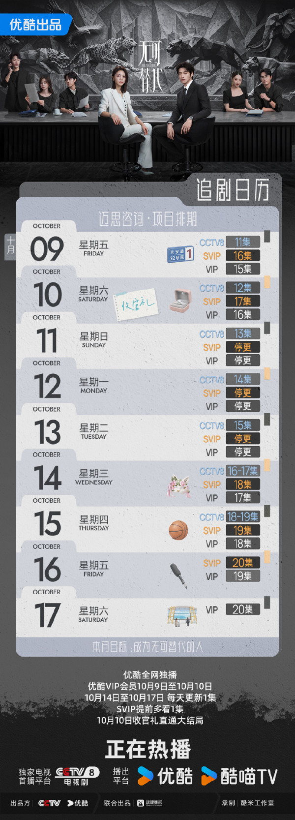 無可替代線上看｜追劇日曆+Netflix集數更新時間！趙今麥魏大勳角色人物關係圖必睇