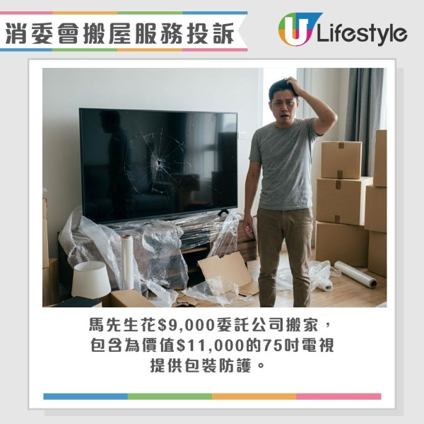 消委會搬屋服務投訴︱撞壞$1.1萬電視僅賠$300?正門5級樓梯竟要加15%!