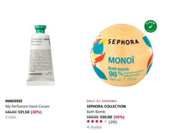 Sephora限時激減低至4折!$21起買化妝品、護膚品、身體及頭髮護理產品/附精選推介清單