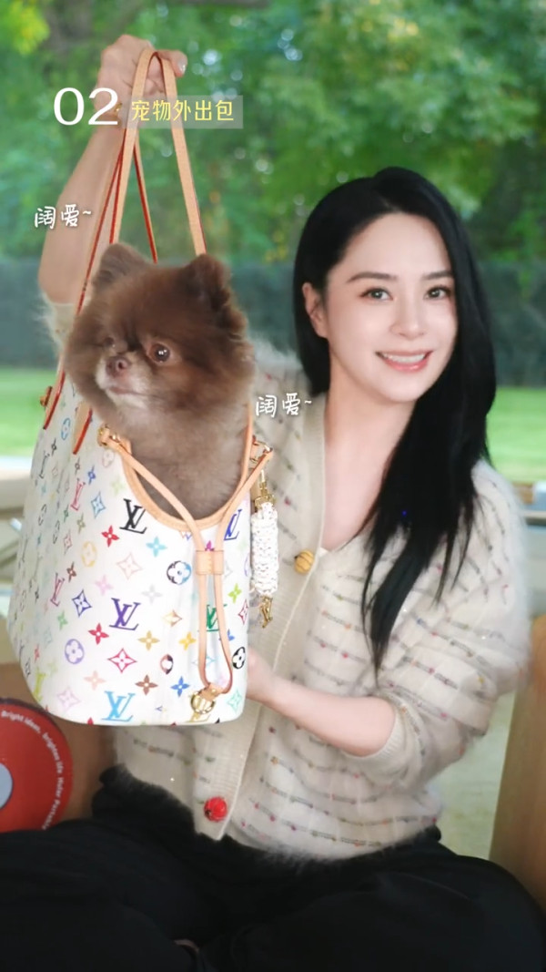 鍾欣潼阿嬌曝5位數LV限定款手袋當寵物袋用！超級富養愛犬全身都係名牌顛覆想像