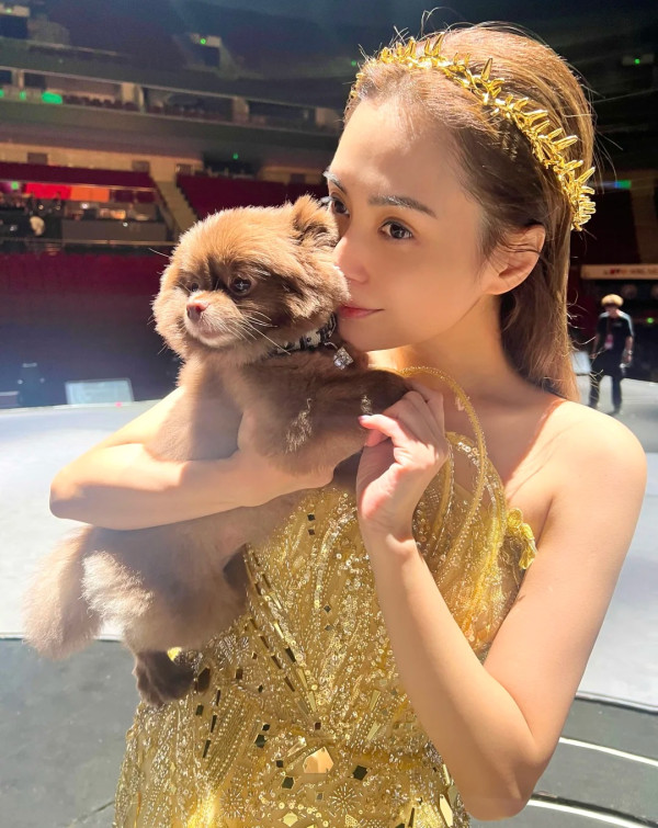 鍾欣潼阿嬌曝5位數LV限定款手袋當寵物袋用！超級富養愛犬全身都係名牌顛覆想像