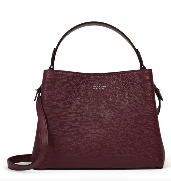 凱特王妃同款手袋｜Smythson Leather Day Cross-Body Bag（Burgundy）