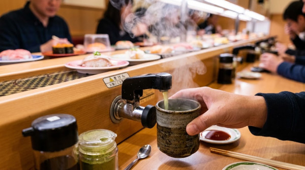 綠茶作用｜壽司店點解一定有熱綠茶？拆解迴轉壽司店熱茶3大隱藏用途 