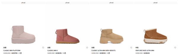 鞋履优惠｜UGG黄金周优惠低至6折！最后2日 鞋款劲减$1000！推荐Classic Mini Bow／Classic Mini Dipper