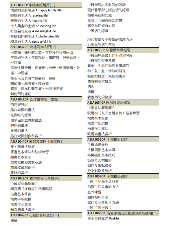 2027年1月课程大纲一览