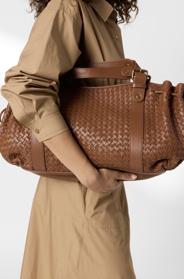 GERARD DAREL 24H 羊皮編織手袋(棕褐色)HK$4,995