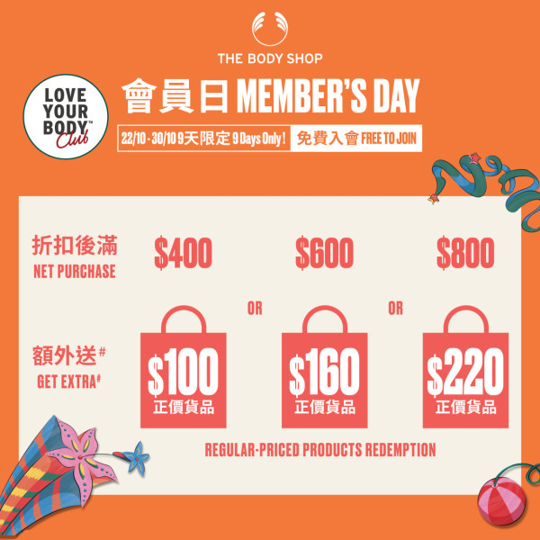 Body Shop會員限時正價低至8折|精選沐浴護膚套裝優惠門市網店同步