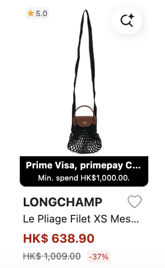 LONGCHAMP限時減價低至46折！經典尼龍袋都有平！竹節包/漁網袋減至$639起
