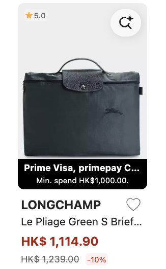 LONGCHAMP限時減價低至46折！經典尼龍袋都有平！竹節包/漁網袋減至$639起