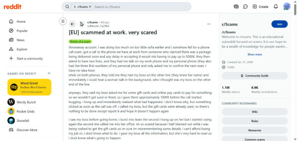 電騙新形式？「老闆」打電話叫你買Gift card？打工仔相信來電 花費近萬元購買！