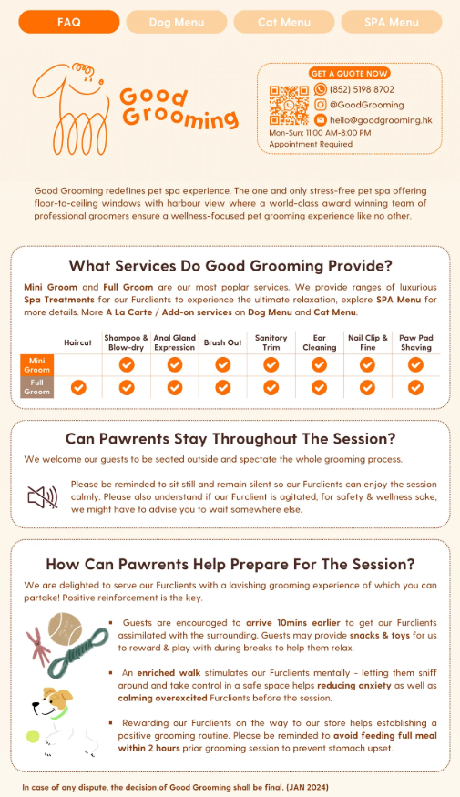 Good Grooming 寵物美容店（圖片來源︰goodgrooming）