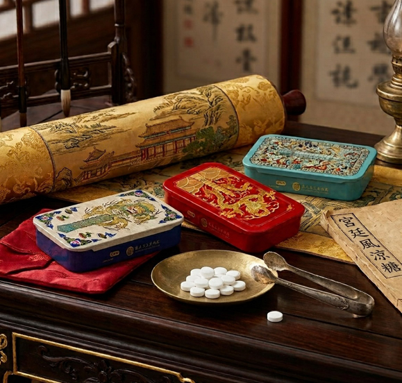 宮廷風涼糖-琺瑯雙龍 / 圖片來源:故宮精品網路商城 宮廷風涼糖-琺瑯雙龍 / 圖片來源:故宮精品網路商城