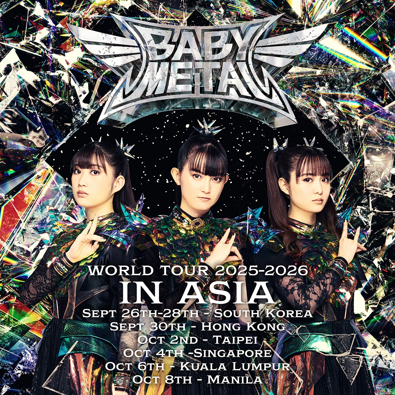 BABYMETAL 世界巡迴演唱會 2025 香港站優先購票/公開發售日期/票價/場地/座位表一覽