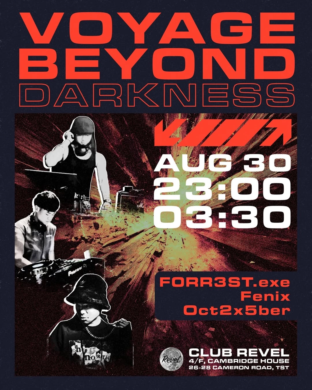 Voyage Beyond Darkness @Club Revel活動詳情/日期/時間/地點/票價一覽