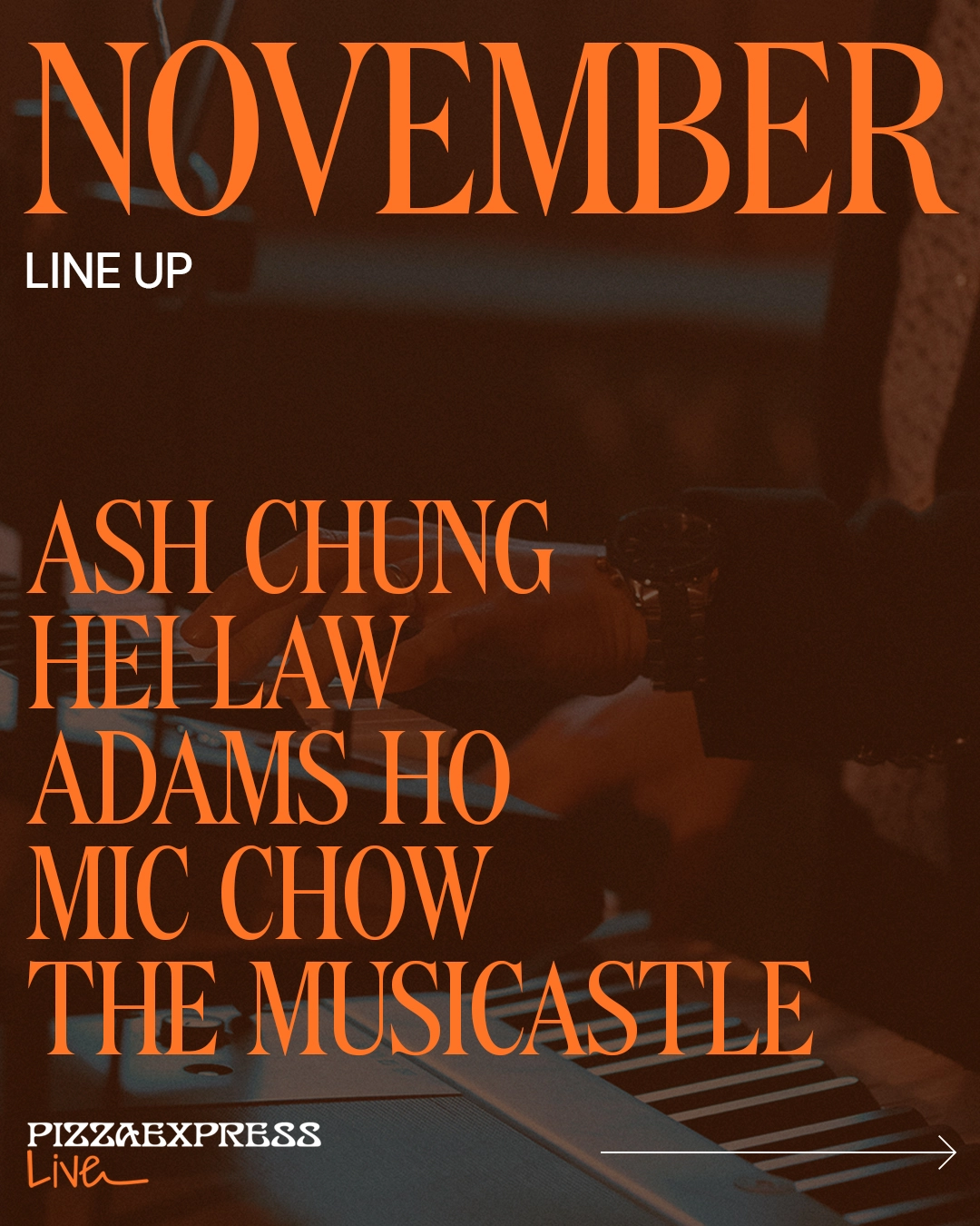 PizzaExpress Live Music 音樂會(11月)活動詳情/日期/時間/地點/票價一覽
