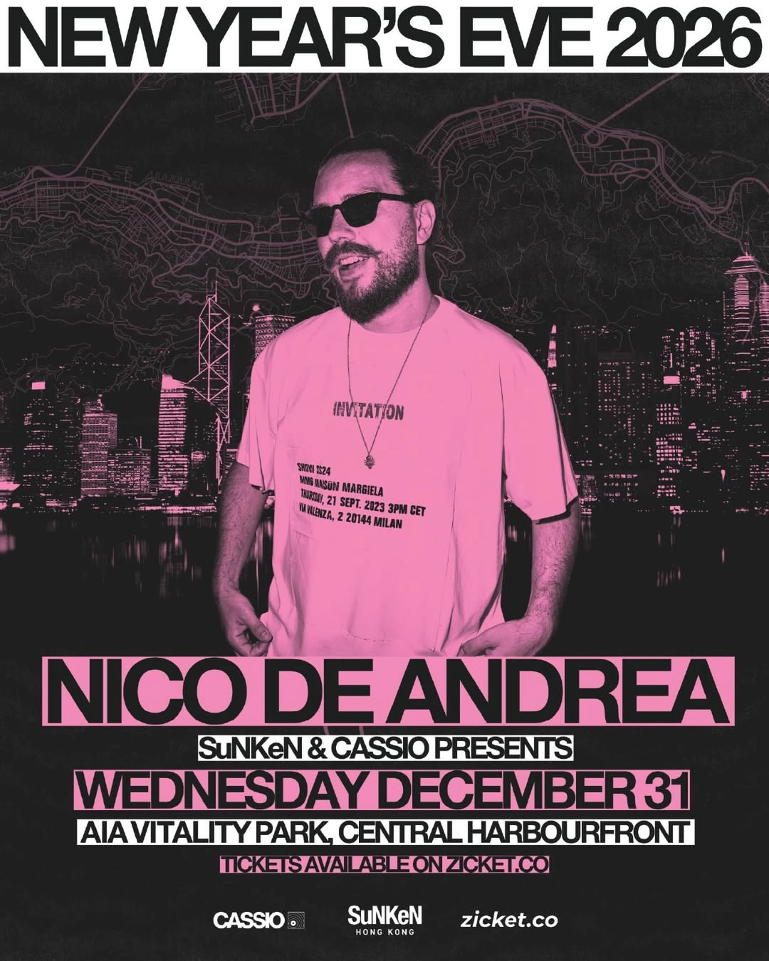 Nico De Andrea NEW YEARS EVE 2026活動詳情/日期/時間/地點/票價一覽