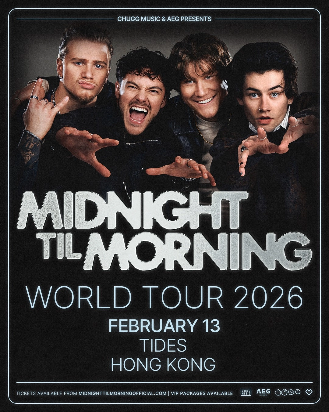 Midnight Til Morning演唱會 | MIDNIGHT TIL MORNING 巡迴演唱會 2026 香港站優先購票/公開發售日期/票價/場地/座位表一覽