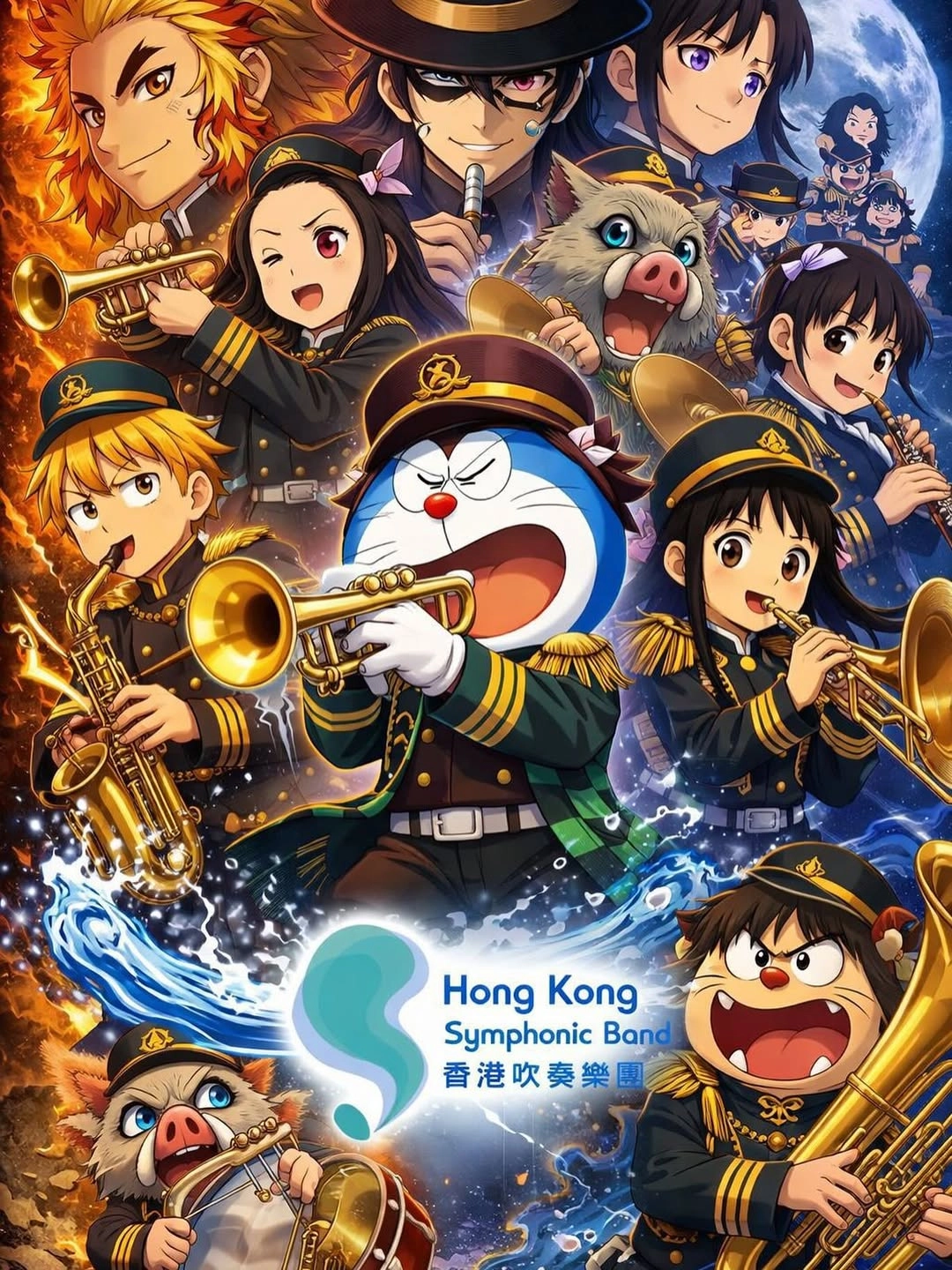 《多啦A夢 X 鬼滅之刃》奇幻交響音樂會 @香港吹奏樂團活動詳情/日期/時間/地點/票價一覽