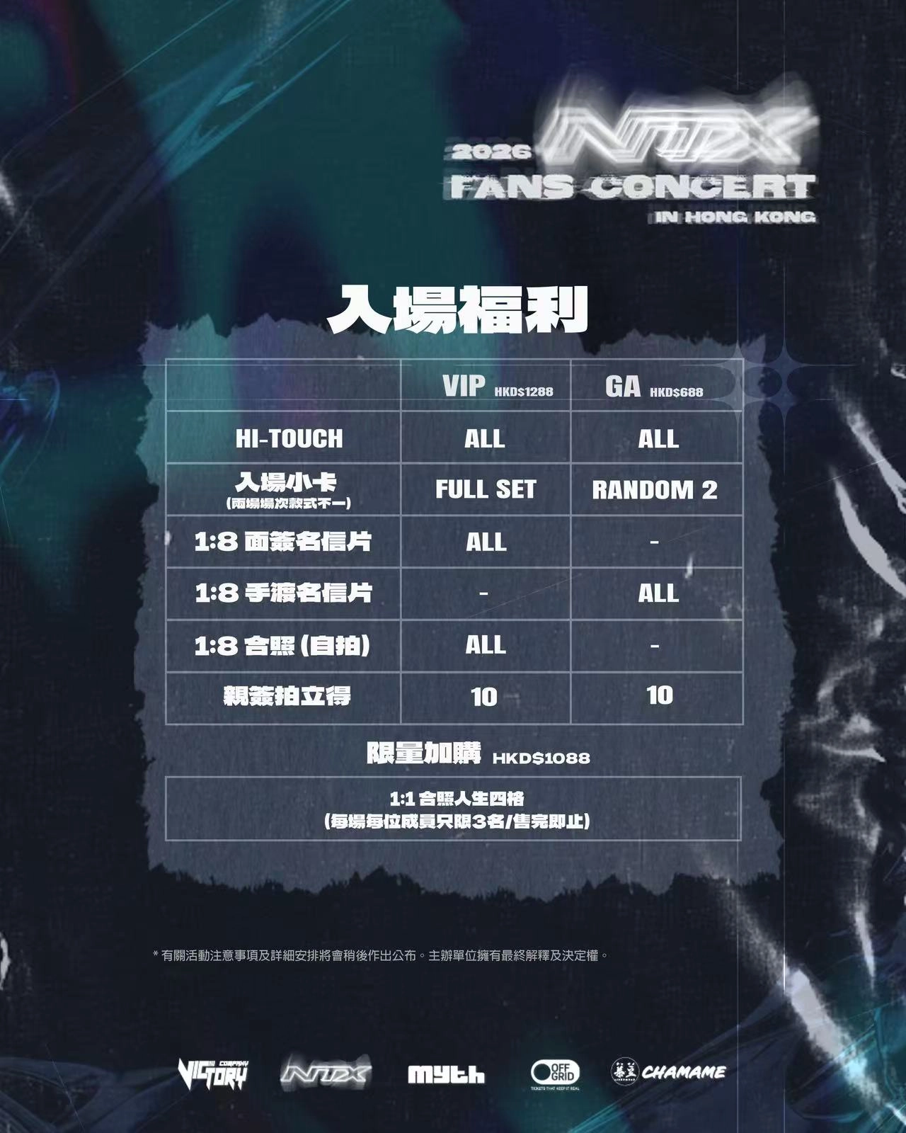 NTX演唱會 | NTX 香港粉絲演唱會 2026優先購票/公開發售日期/票價/場地/座位表一覽