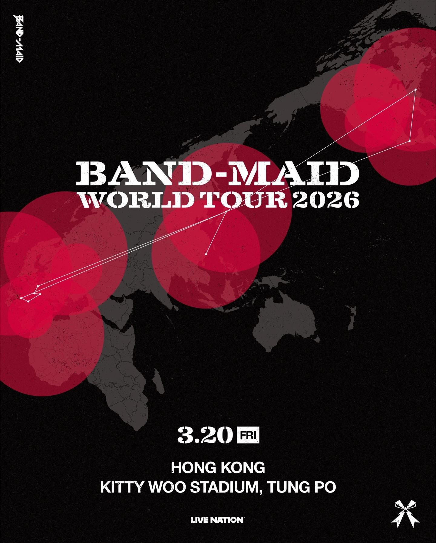 BAND-MAID演唱會 | BAND-MAID 世界巡迴演唱會 2026 香港站優先購票/公開發售日期/票價/場地/座位表一覽